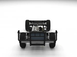 Полный пакет Land Rover Defender с шасси и промежуточным элементом 3D Модель