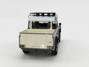 Полный пакет Land Rover Defender с шасси и промежуточным элементом 3D Модель