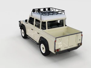 Полный пакет Land Rover Defender с шасси и промежуточным элементом 3D Модель