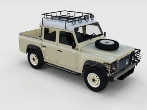 Полный пакет Land Rover Defender с шасси и промежуточным элементом 3D Модель