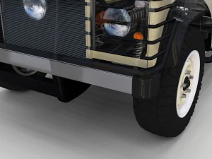 Полный пакет Land Rover Defender с шасси и промежуточным элементом 3D Модель