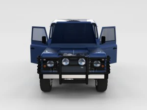 Полный пакет Land Rover Defender с шасси и промежуточным элементом 3D Модель