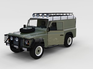 full land rover defender pack w chassis and inter 3D Модель