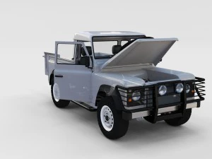 Полный пакет Land Rover Defender с шасси и промежуточным элементом 3D Модель
