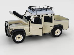 full land rover defender pack w chassis and inter 3D Модель