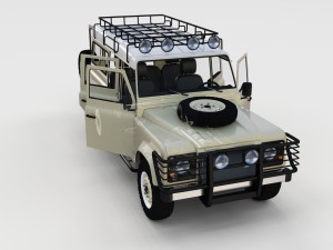 full land rover defender pack w chassis and inter 3D Модель