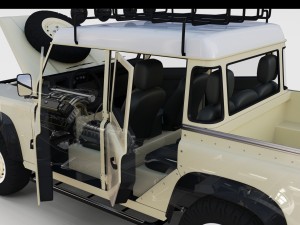 full land rover defender pack w chassis and inter 3D Модель