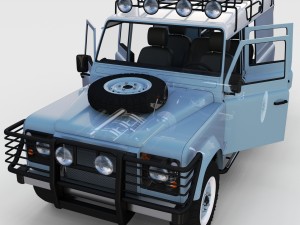 full land rover defender pack w chassis and inter 3D Модель