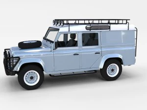 land rover defender pack with interior 3D Model