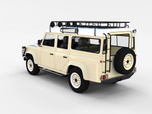 land rover defender pack with interior 3D Model