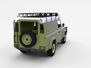 land rover defender pack with interior 3D Модель