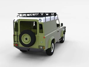 land rover defender pack with interior 3D Model