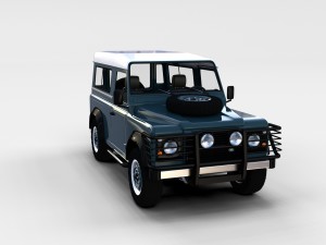 land rover defender pack with interior 3D Модель