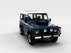 land rover defender pack with interior 3D Model