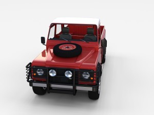 land rover defender pack with interior 3D Модель