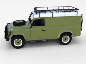 land rover defender pack with interior 3D Model