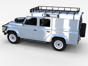 land rover defender pack with interior 3D Модель