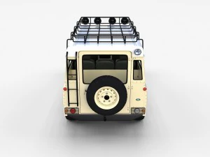 land rover defender pack with interior 3D Model