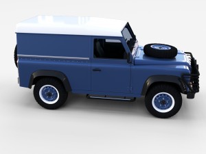 land rover defender pack with interior 3D Модель
