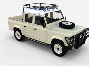 land rover defender pack with interior 3D Модель