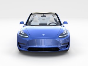 tesla model 3 with interior and chassis 3D 模型