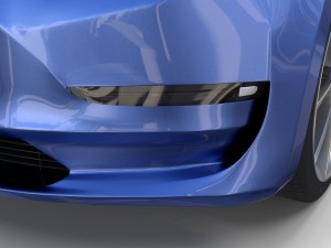 tesla model 3 with interior and chassis 3D 模型