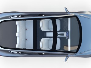 tesla model 3 silver with interior and chassis 3D Model