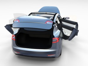 tesla model 3 silver with interior and chassis 3D Model