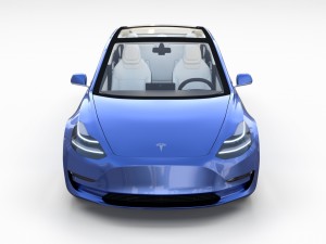 tesla model 3 with interior 3D Model