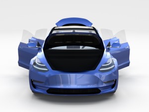 tesla model 3 with interior 3D Model