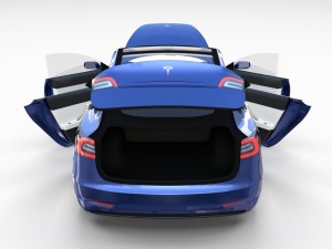tesla model 3 with interior 3D Model