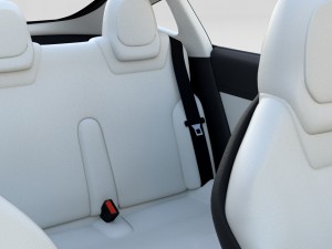 tesla model 3 silver with interior 3D Model
