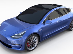 tesla model 3 Modelo 3D
