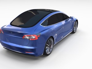 tesla model 3 3D-Modell