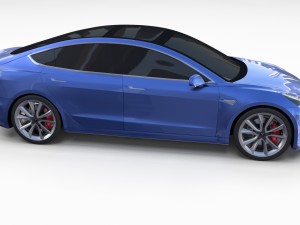 tesla model 3 3D-Modell