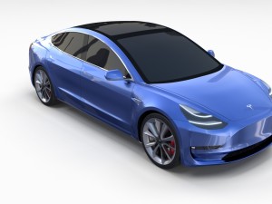 tesla model 3 3D-Modell