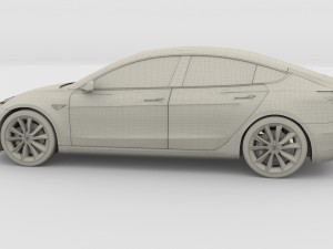 tesla model 3 3D-Modell