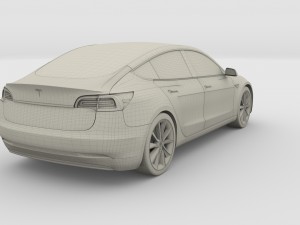 tesla model 3 3D-Modell