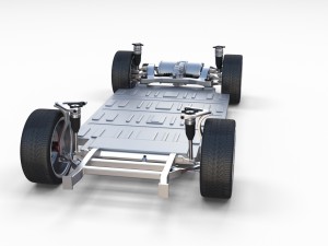 tesla model 3 chassis 3D 模型