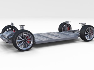 tesla model 3 chassis 3D Model