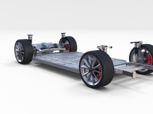 tesla model 3 chassis 3D Model