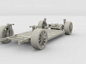 tesla model 3 chassis 3D Model