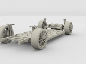 tesla model 3 chassis 3D Model