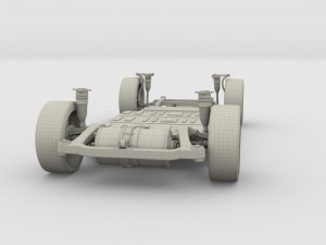 tesla model 3 chassis 3D Model