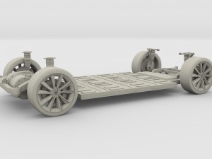 tesla model 3 chassis 3D Model