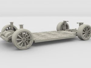 tesla model 3 chassis 3D Model
