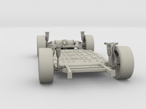 tesla model 3 chassis 3D Model