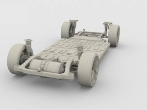 tesla model 3 chassis 3D Model