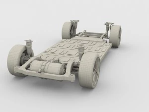 tesla model 3 chassis 3D Model