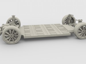 tesla model 3 chassis 3D Model